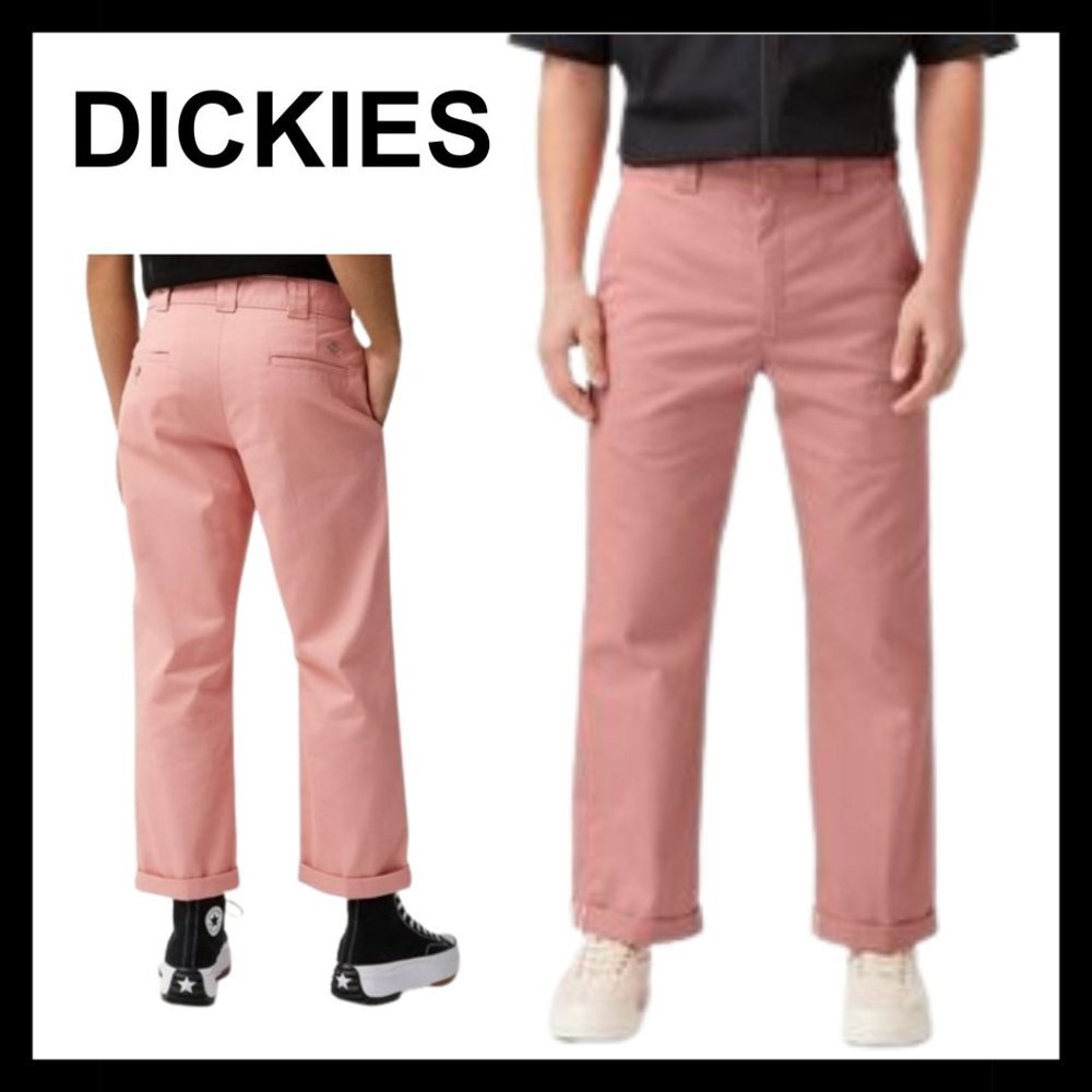 Dickies Unisex Straight Fit Pants in Dusty Pink